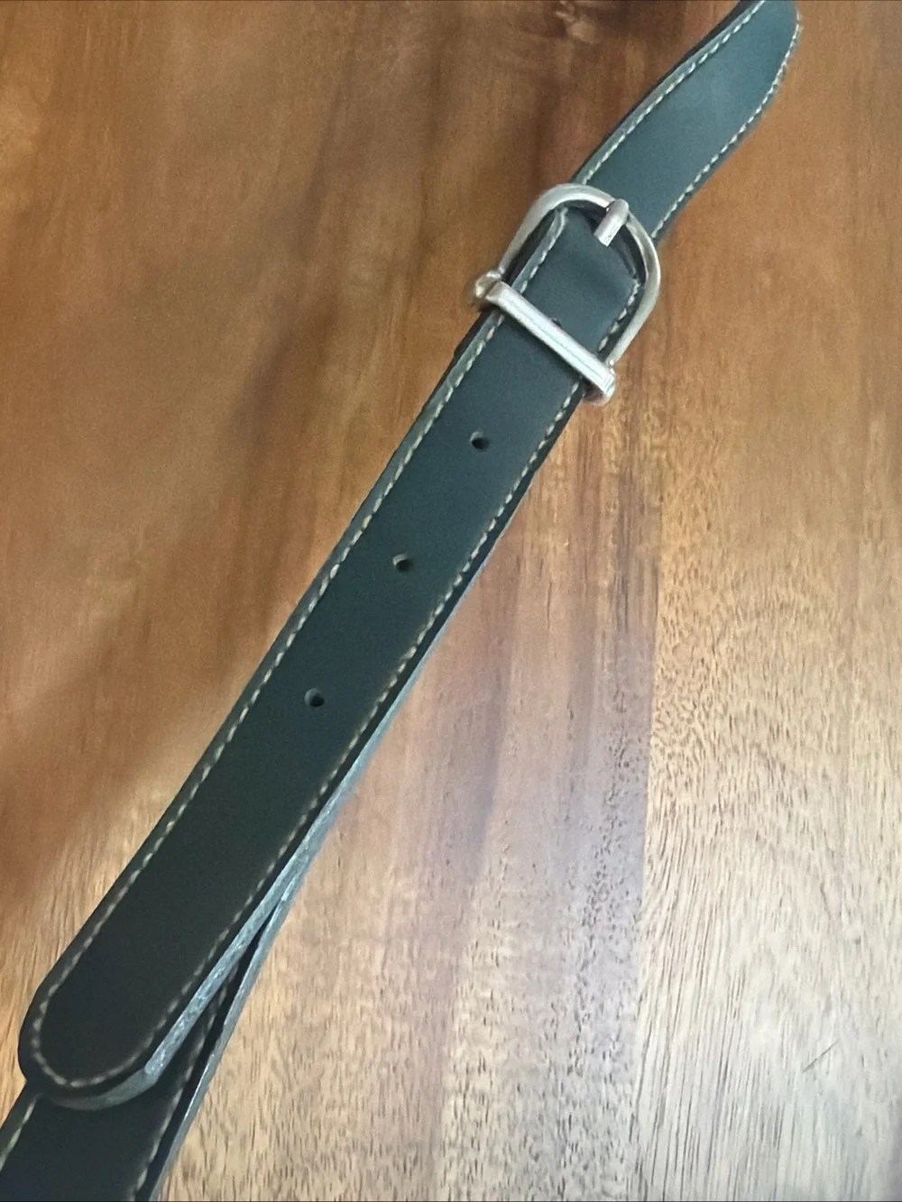 Vintage ESPRIT Forest Green Leather Saddle Crossbody Bag Horsebit Accent 90s